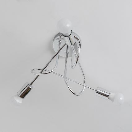 Aufgesetzte Deckenleuchte OXFORD 3xE27/15W/230V, glänzender Chrom