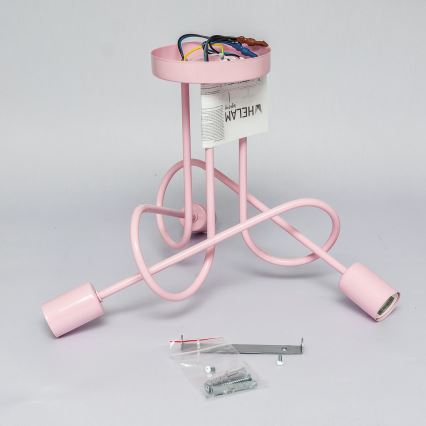 Aufgesetzte Deckenleuchte OXFORD 3xE27/15W/230V rosa