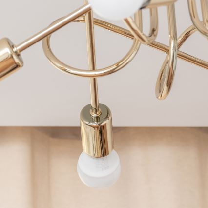 Aufgesetzte Deckenleuchte OXFORD 5xE27/15W/230V, gold