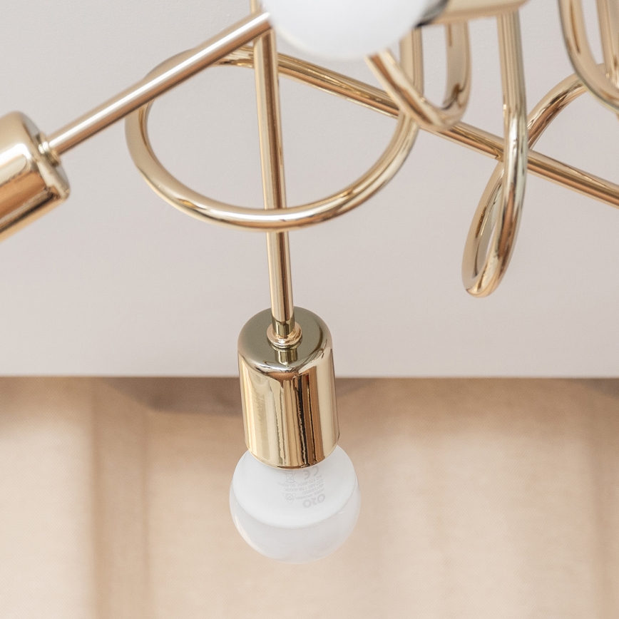 Aufgesetzte Deckenleuchte OXFORD 5xE27/15W/230V, gold