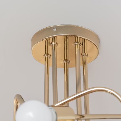 Aufgesetzte Deckenleuchte OXFORD 5xE27/15W/230V, gold