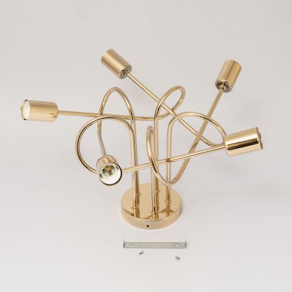 Aufgesetzte Deckenleuchte OXFORD 5xE27/15W/230V, gold