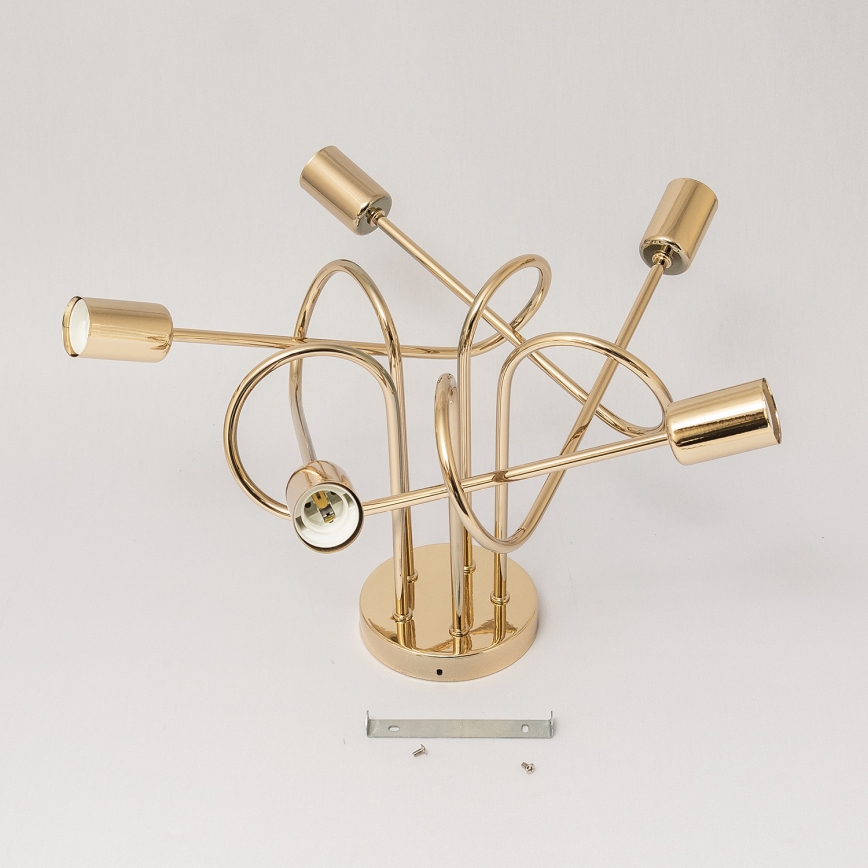 Aufgesetzte Deckenleuchte OXFORD 5xE27/15W/230V, gold