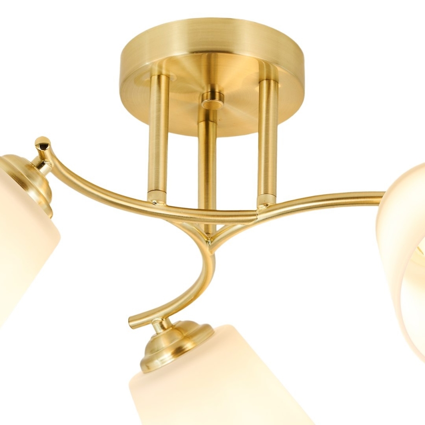 Aufgesetzte Deckenleuchte PAFOS 3xE27/15W/230V, Gold