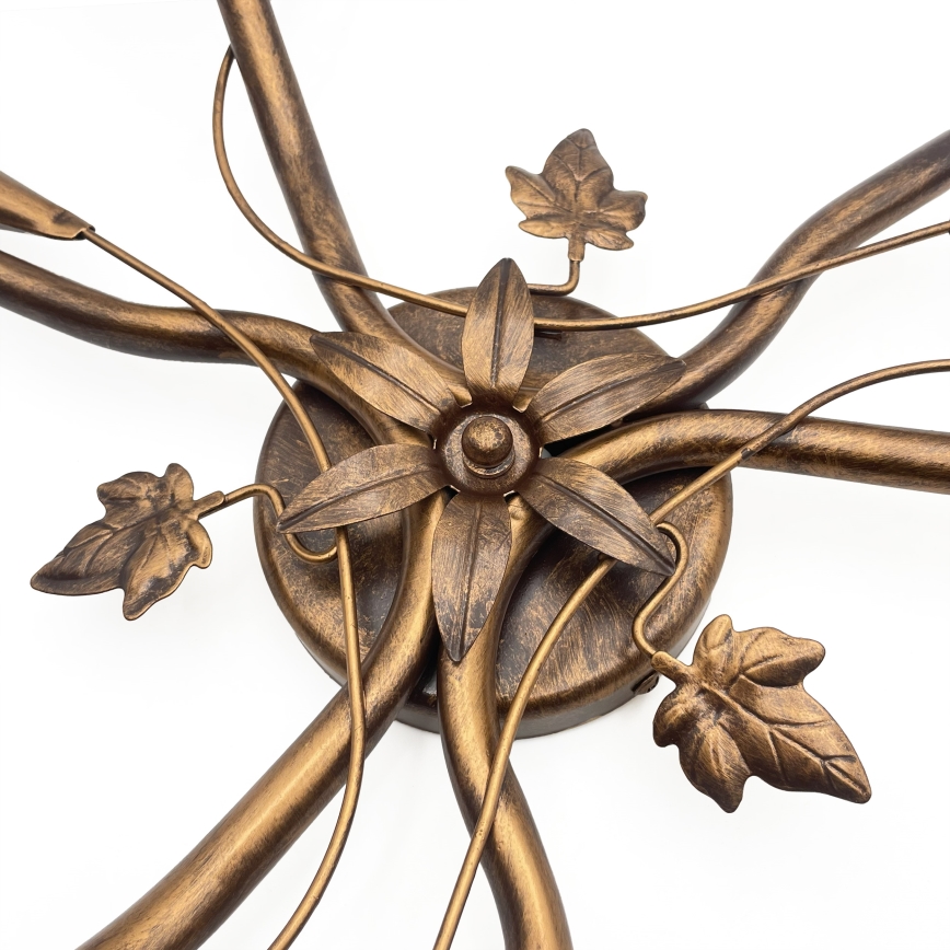 Aufgesetzte Deckenleuchte ROZETA 3xE14/40W/230V, bronzefarben