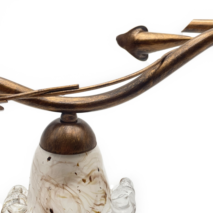 Aufgesetzte Deckenleuchte ROZETA 3xE14/40W/230V, bronzefarben