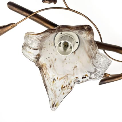 Aufgesetzte Deckenleuchte ROZETA 3xE14/40W/230V, bronzefarben