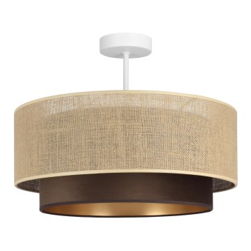 Aufgesetzte Deckenleuchte SARTA 1xE27/60W/230V Ø 45 cm braun/Jute