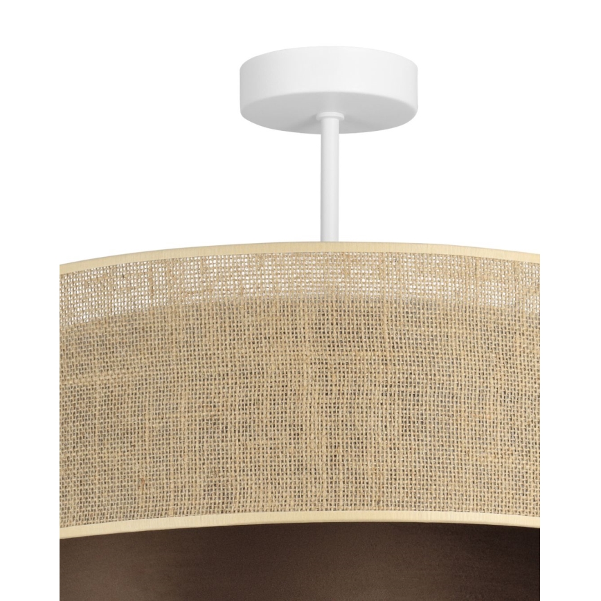 Aufgesetzte Deckenleuchte SARTA 1xE27/60W/230V Ø 45 cm braun/Jute