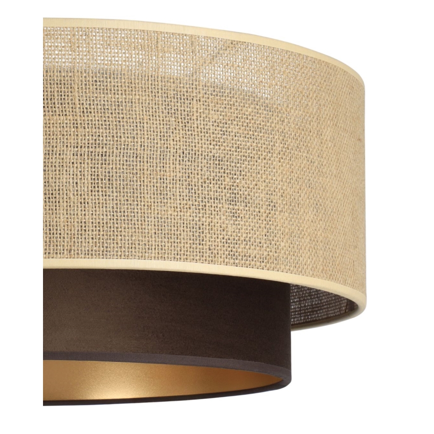 Aufgesetzte Deckenleuchte SARTA 1xE27/60W/230V Ø 45 cm braun/Jute