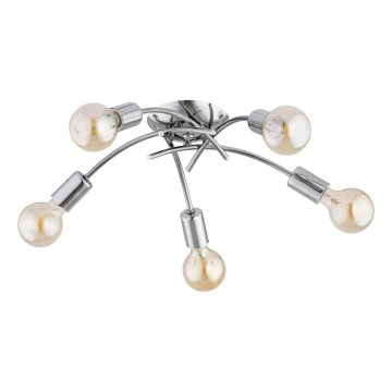 Aufgesetzte Deckenleuchte TORIZO 5xE27/15W/230V glänzender Chrom