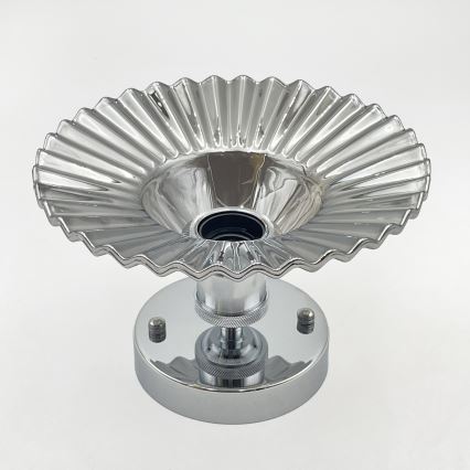 Aufgesetzte Deckenleuchte TRISH 1xE27/15W/230V glänzender Chrom/rauchschwarz