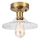 Aufgesetzte Deckenleuchte TRISH 1xE27/15W/230V gold/klar