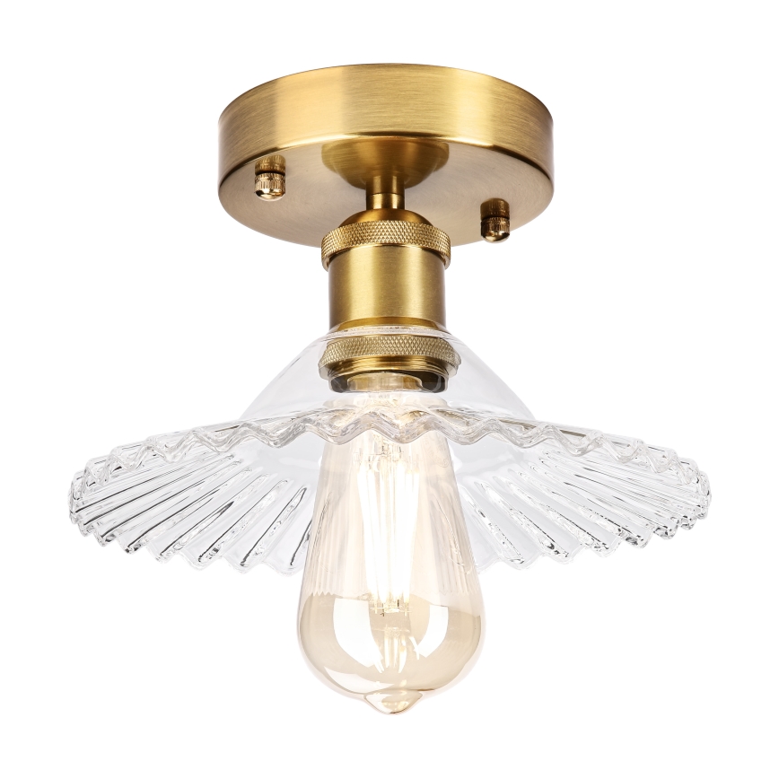 Aufgesetzte Deckenleuchte TRISH 1xE27/15W/230V gold/klar