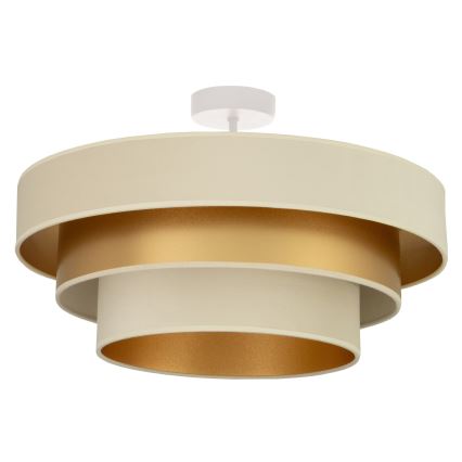 Aufgesetzte Deckenleuchte WENTA 1xE27/60W/230V Ø 50 cm beige/gold