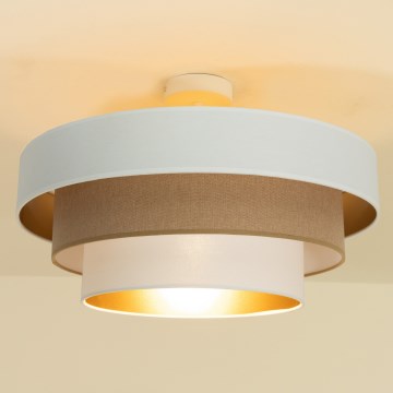 Aufgesetzte Deckenleuchte WENTA 1xE27/60W/230V Ø 50 cm beige/Jute