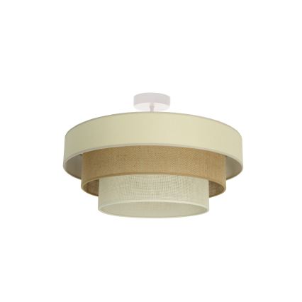 Aufgesetzte Deckenleuchte WENTA 1xE27/60W/230V Ø 50 cm beige/Jute