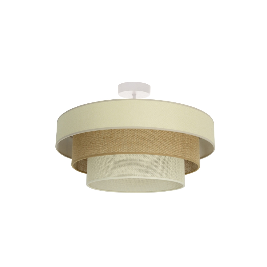 Aufgesetzte Deckenleuchte WENTA 1xE27/60W/230V Ø 50 cm beige/Jute