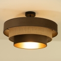 Aufgesetzte Deckenleuchte WENTA 1xE27/60W/230V Ø 50 cm braun/Jute