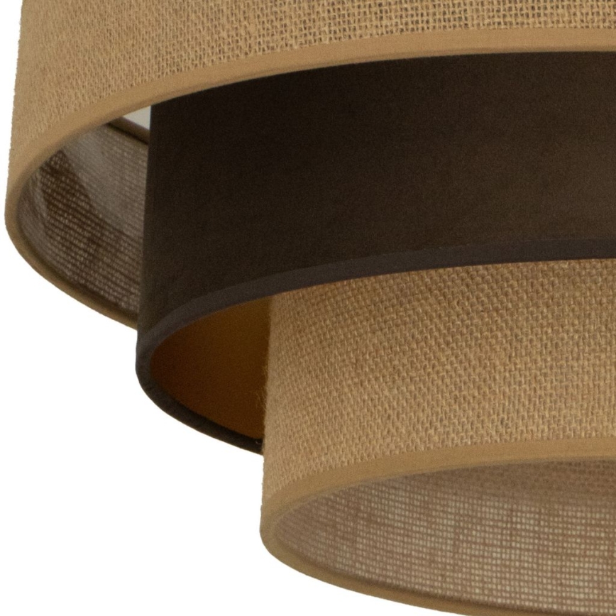 Aufgesetzte Deckenleuchte WENTA 1xE27/60W/230V Ø 50 cm Jute/braun
