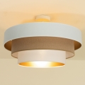 Aufgesetzte Deckenleuchte WENTA 1xE27/60W/230V Ø 50 cm Weiß/Braun