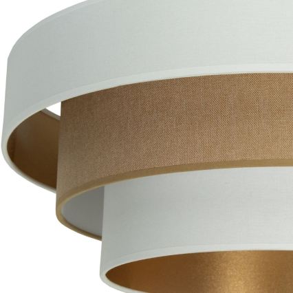 Aufgesetzte Deckenleuchte WENTA 1xE27/60W/230V Ø 50 cm Weiß/Braun