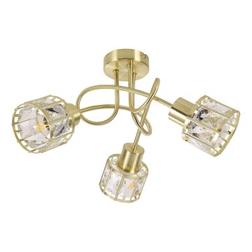 Aufgesetzte Deckenleuchte ZAHARA 3xE27/10W/230V goldfarben