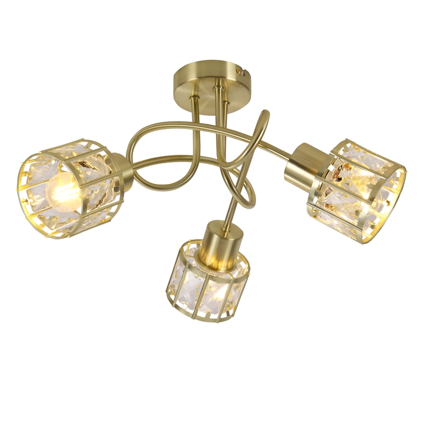 Aufgesetzte Deckenleuchte ZAHARA 3xE27/10W/230V goldfarben
