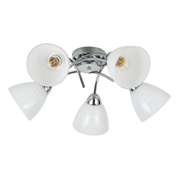 Aufgesetzter Kronleuchter CLARA 5xE27/15W/230V, glänzender Chrom