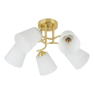 Aufgesetzter Kronleuchter PAFOS 5xE27/15W/230V goldfarben