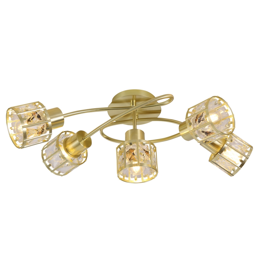 Aufgesetzter Kronleuchter ZAHARA 5xE27/10W/230V gold