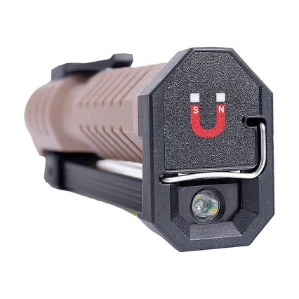 Dimmbare, aufladbare LED-Arbeits-Taschenlampe mit Powerbank-Funktion LED/4W/5V IPX4 600 glänzend 2000 mAh