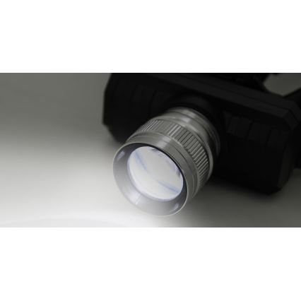 Aufladbare LED-Stirnlampe LED/3W/3,7V 1200 mAh schwarz