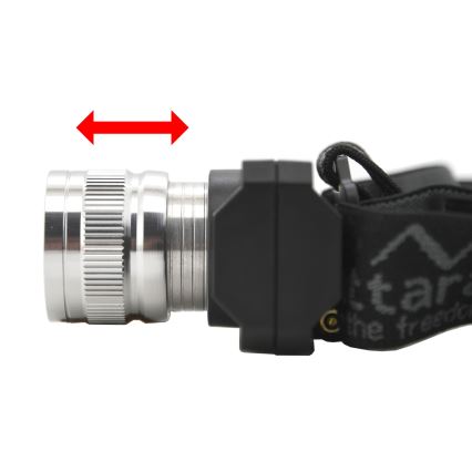 Aufladbare LED-Stirnlampe LED/3W/3,7V 1200 mAh schwarz