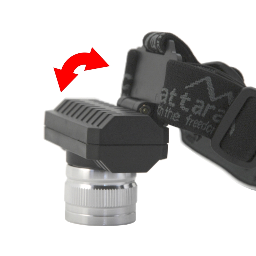 Aufladbare LED-Stirnlampe LED/3W/3,7V 1200 mAh schwarz