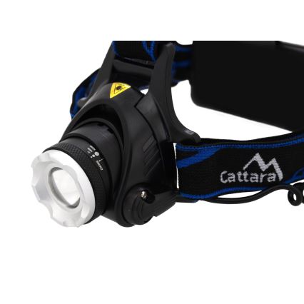 Aufladbare LED-Stirnlampe LED/6W/7,4V 5600 mAh IP44 schwarz/blau