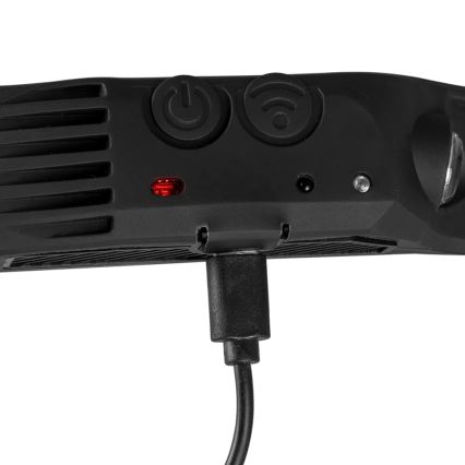 Dimmbare, aufladbare LED-Stirnlampe mit Sensor und rotem Licht 4xLED/5V IP44 300 glänzend 1200 mAh