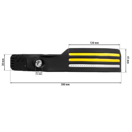 Dimmbare, aufladbare LED-Stirnlampe mit Sensor und rotem Licht 4xLED/5V IP44 300 glänzend 1200 mAh