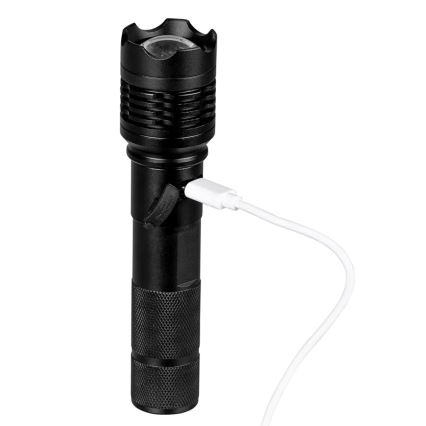 Aufladbare LED-Taschenlampe LED/10W/5V IPX4 800 glänzend 1200 mAh
