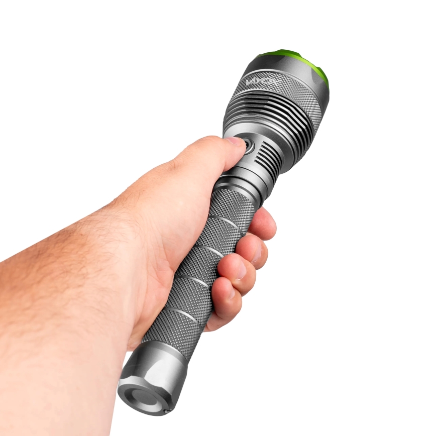 Dimmbare, aufladbare LED-Taschenlampe mit Powerbank Funktion LED/5V IPX7 10000 glänzend 2600 mAh