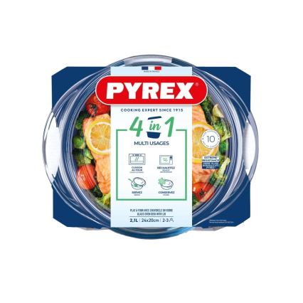 Auflaufform mit Deckel PYREX 2,1 l