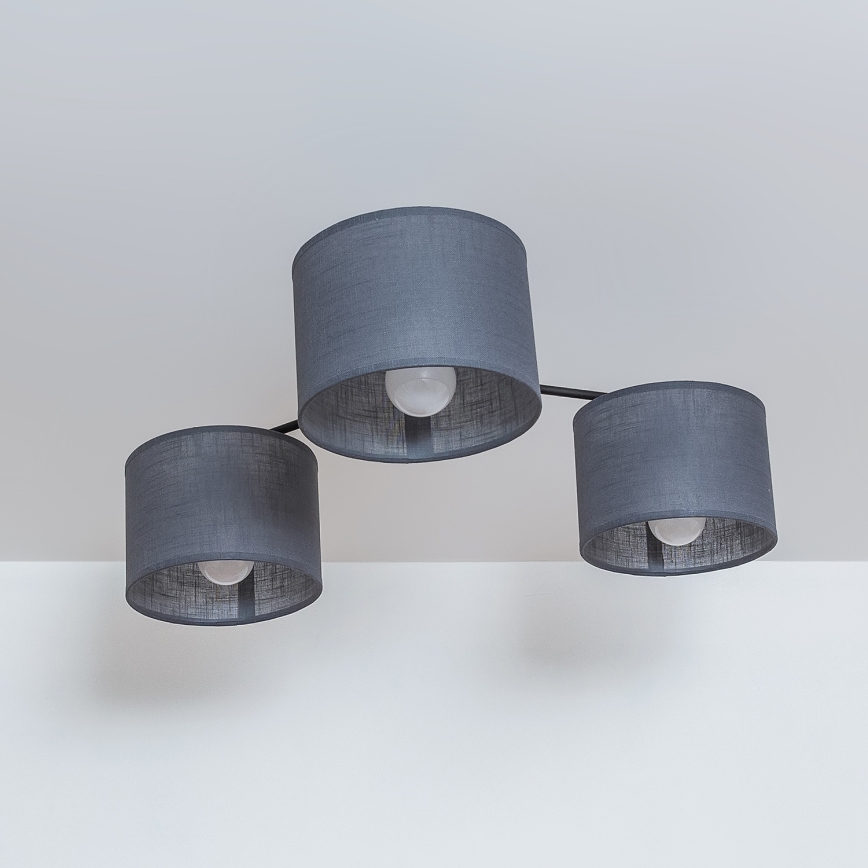 Aufputz-Deckenleuchte ALBA 3xE27/15W/230V grau