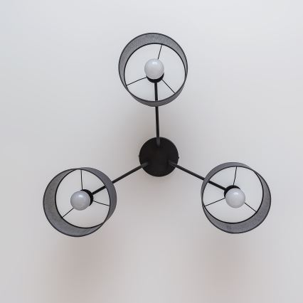 Aufputz-Deckenleuchte ALBA 3xE27/15W/230V grau