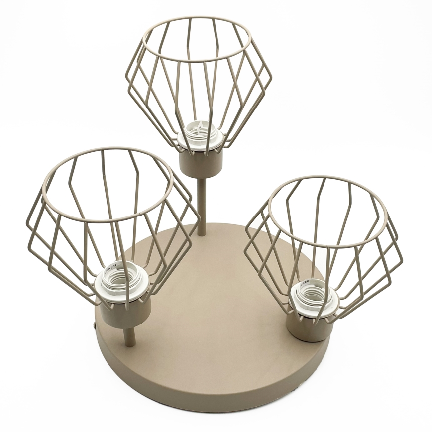 Aufputz-Deckenleuchte AUDREY 3xE27/60W/230V beige