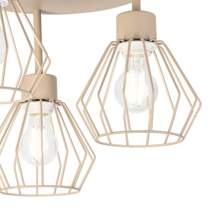 Aufputz-Deckenleuchte AUDREY 3xE27/60W/230V beige