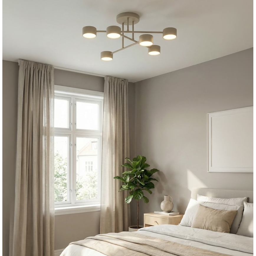 Aufputz-Deckenleuchte HALO 6xGX53/10W/230V beige