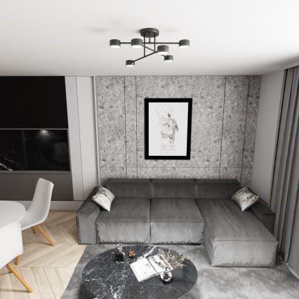 Aufputz-Deckenleuchte HALO 6xGX53/10W/230V schwarz