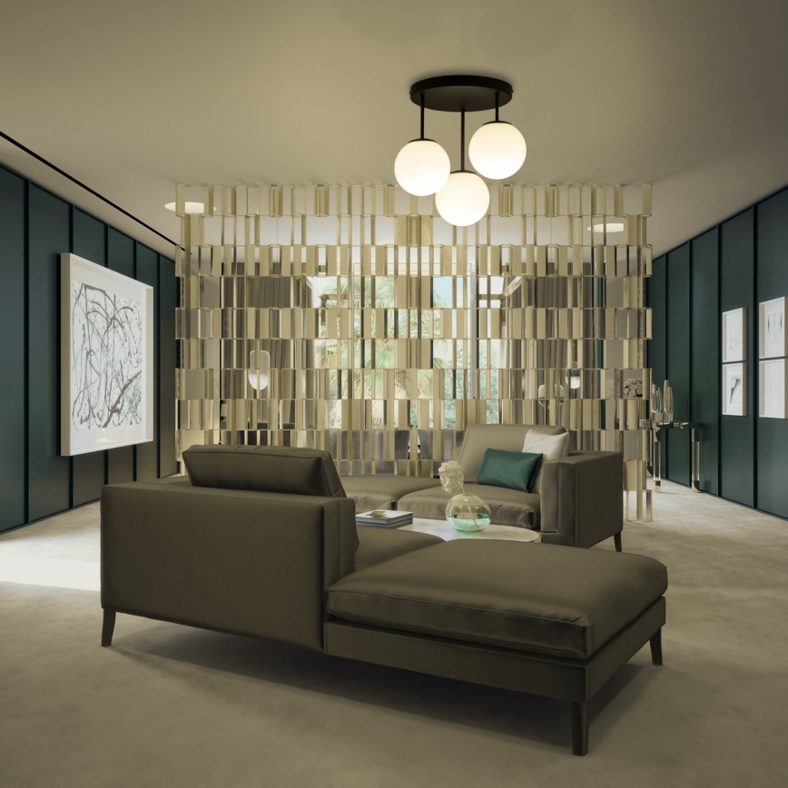 Aufputz-Deckenleuchte MOONLIGHT 3xE27/15W/230V schwarz