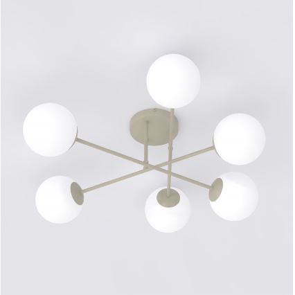 Aufputz-Deckenleuchte ROMA 6xE14/10W/230V beige