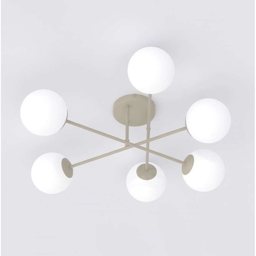 Aufputz-Deckenleuchte ROMA 6xE14/10W/230V beige